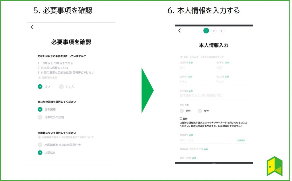 LINE証券の口座開設方法3