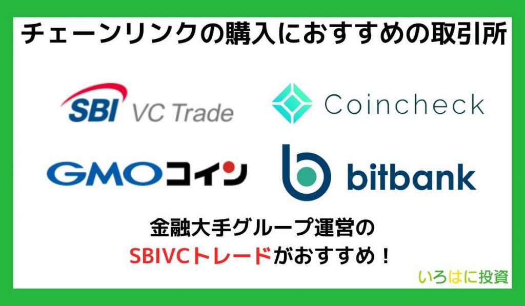 チェーンリンクの購入におすすめの仮想通貨取引所