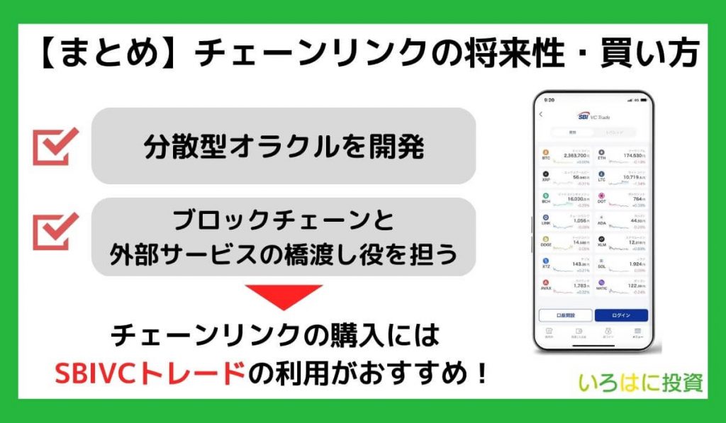 【まとめ】チェーンリンクの将来性・買い方