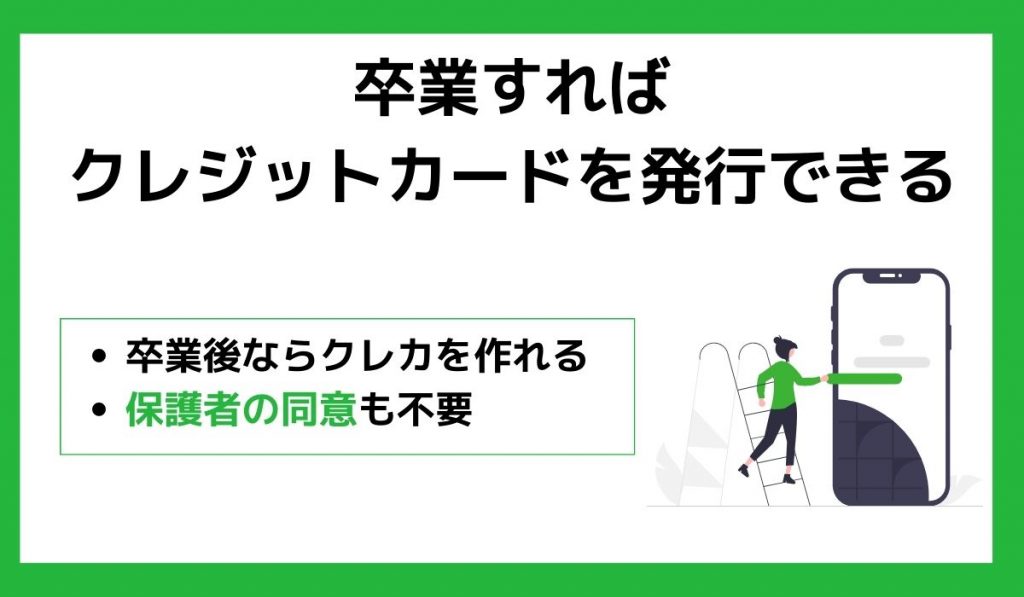 卒業すればクレジットカードを発行できる