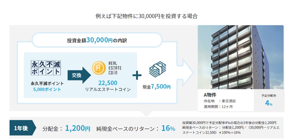 ポイントを使った投資例