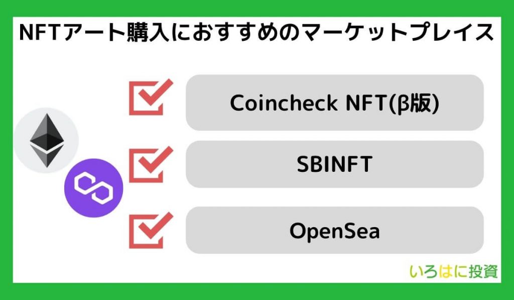 NFTアート購入におすすめのマーケットプレイス