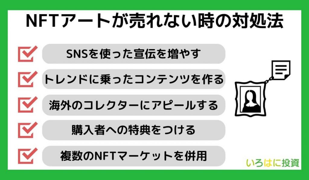 NFTアートが売れない時の対処法