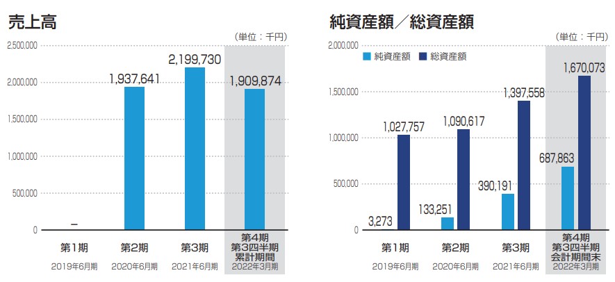 ファインズ　売上高