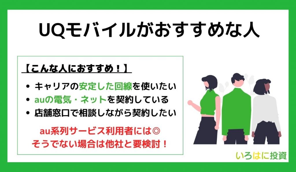 UQモバイルがおすすめな人