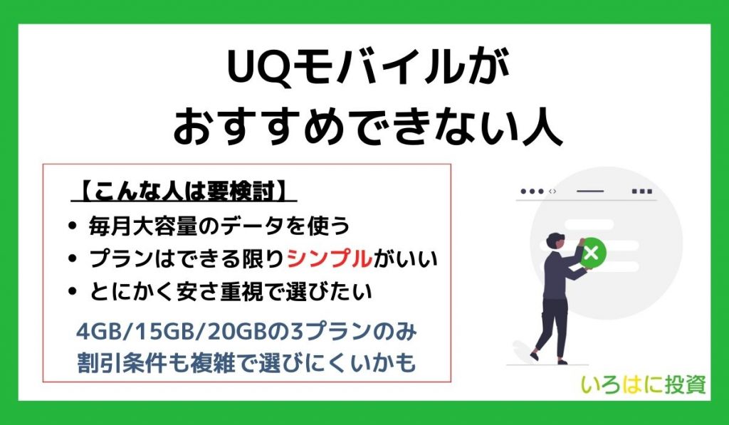 UQモバイルがおすすめできない人