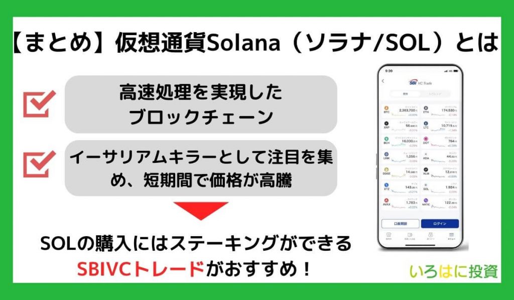 【まとめ】仮想通貨Solana(ソラナ/SOL)とは