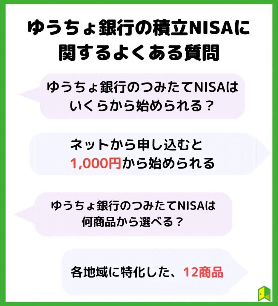 ゆうちょ銀行のつみたてNISAに関するよくある質問