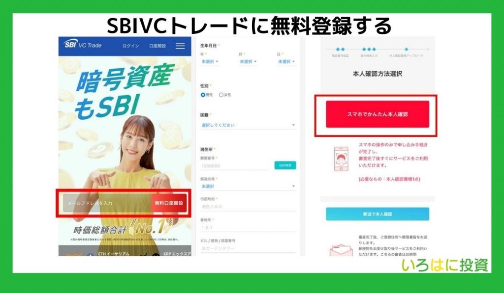 SBIVCトレードで無料口座開設する