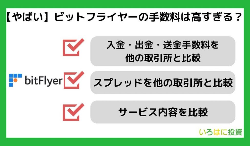 【やばい】ビットフライヤーの手数料は高すぎる？他の取引所と比較