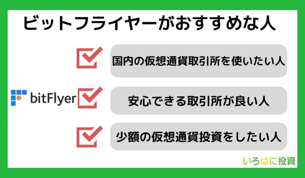 bitFlyer(ビットフライヤー)がおすすめな人