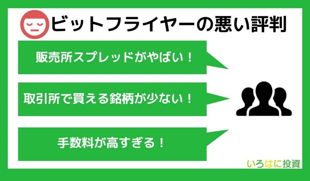 bitFlyer（ビットフライヤー）の悪い口コミ・評判