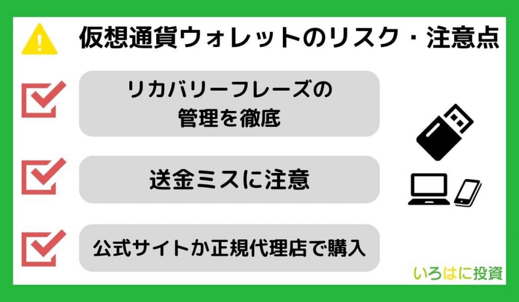 仮想通貨ウォレットのリスク・注意点