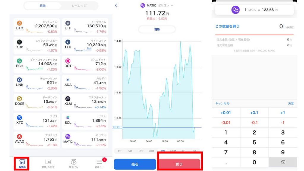 SBIVCトレードでのポリゴン(MATIC)の買い方