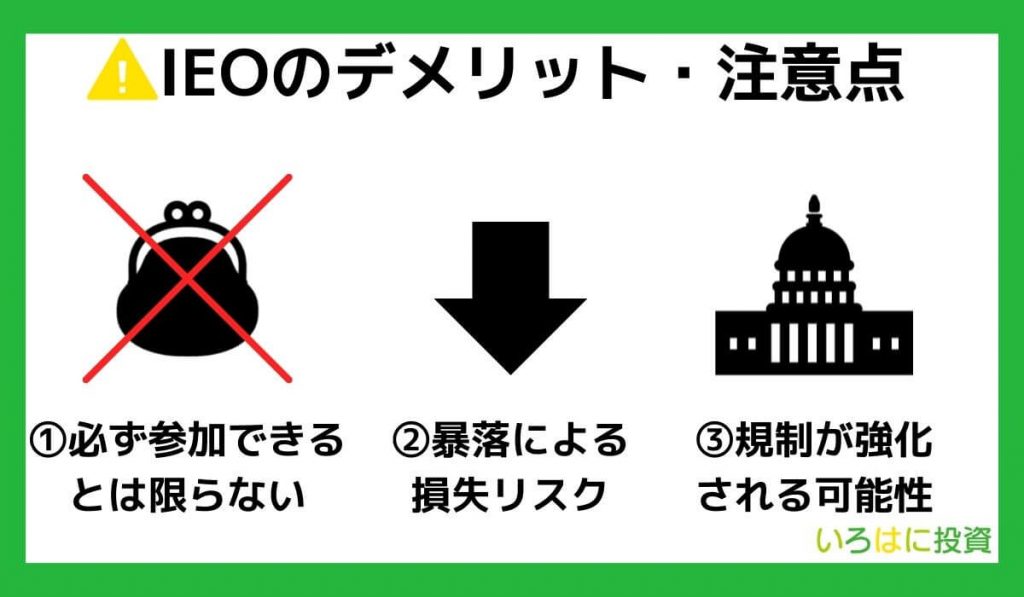 IEOのデメリット・注意点