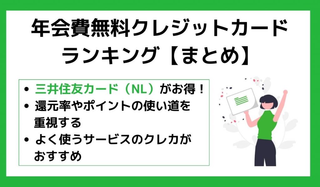 【まとめ】年会費無料クレジットカードランキング