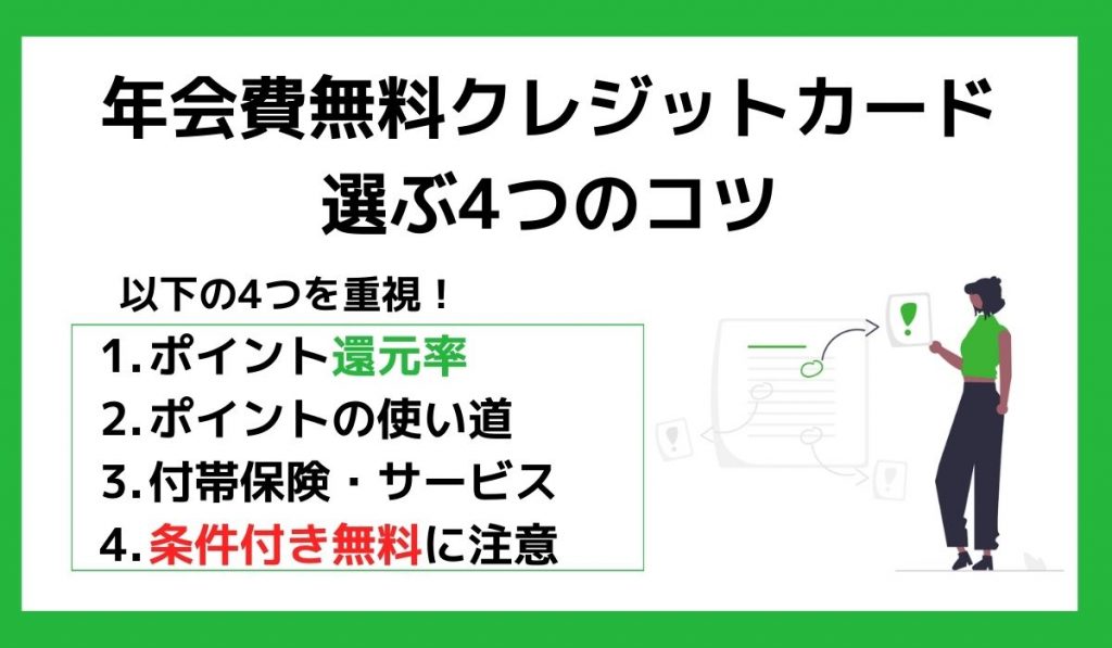 年会費無料クレジットカードを選ぶ4つのコツ