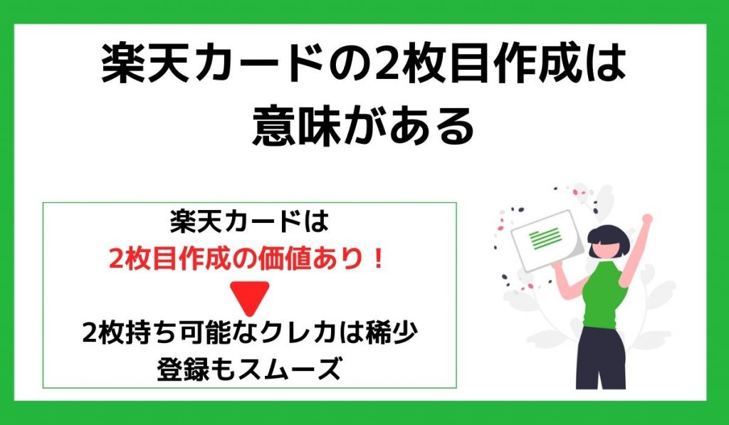 【結論】楽天カードの2枚目作成は意味がある