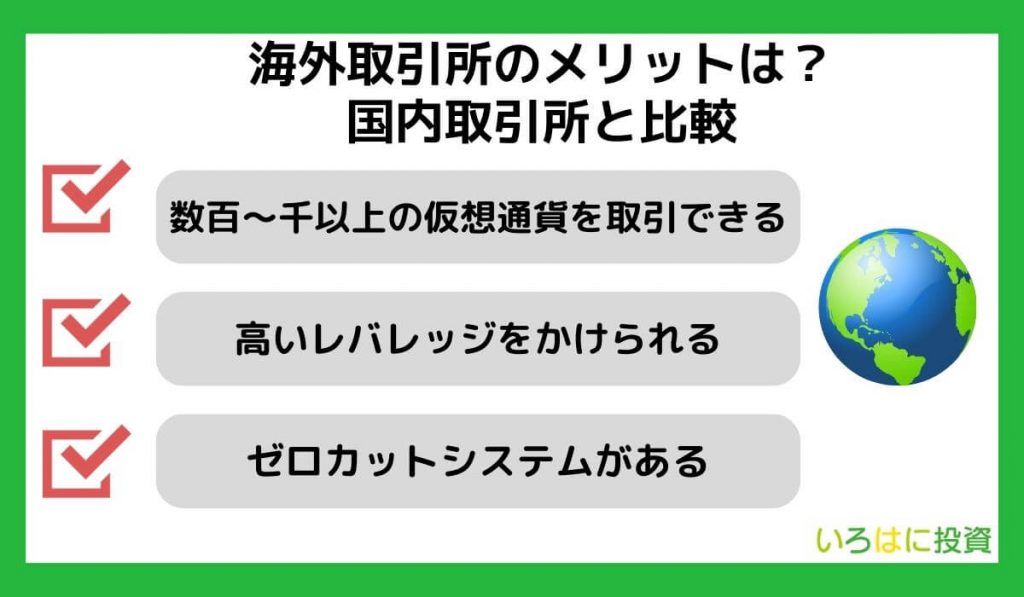 海外取引所のメリットは？国内取引所と比較