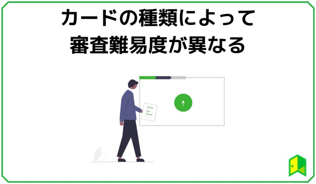 カードの種類によって審査難易度が異なる
