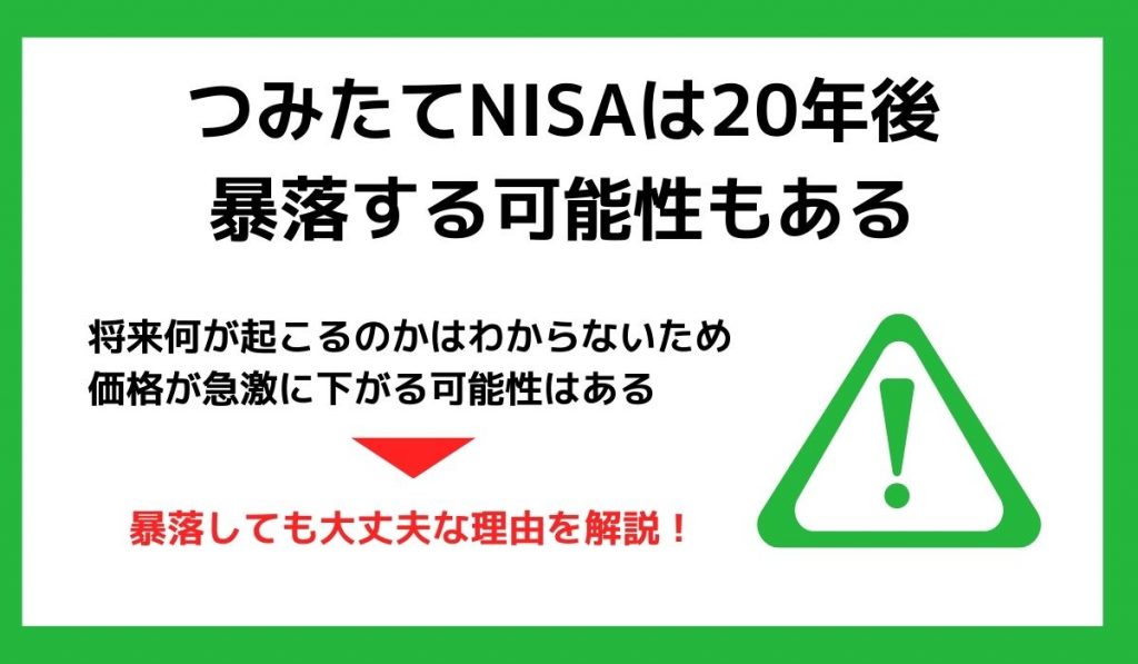 つみたてNISAは20年後暴落する可能性もある