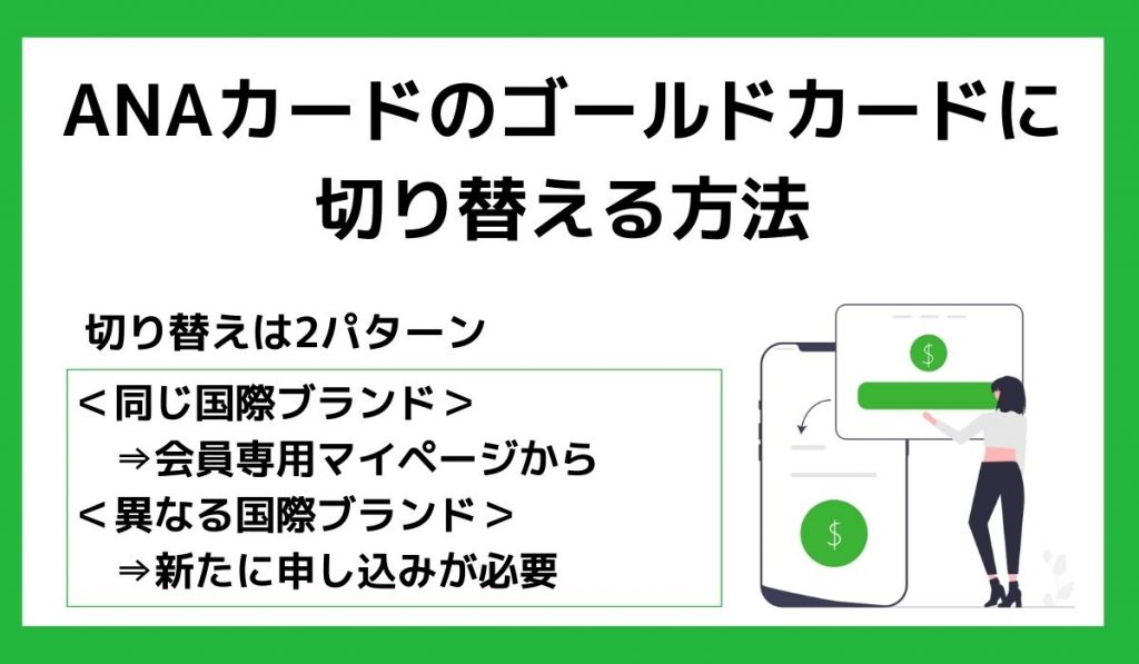 ANAカードのゴールドカードに切り替える方法