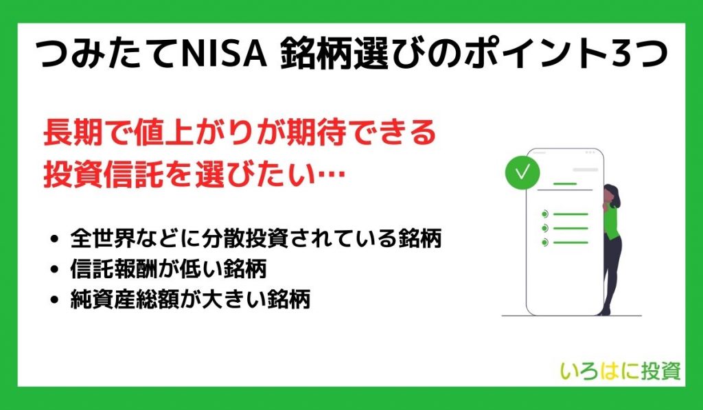 つみたてNISA銘柄選びのポイント
