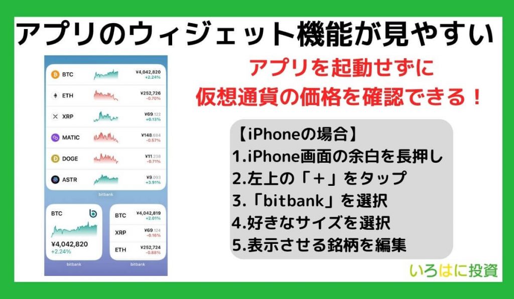 アプリのウィジェット機能が見やすい