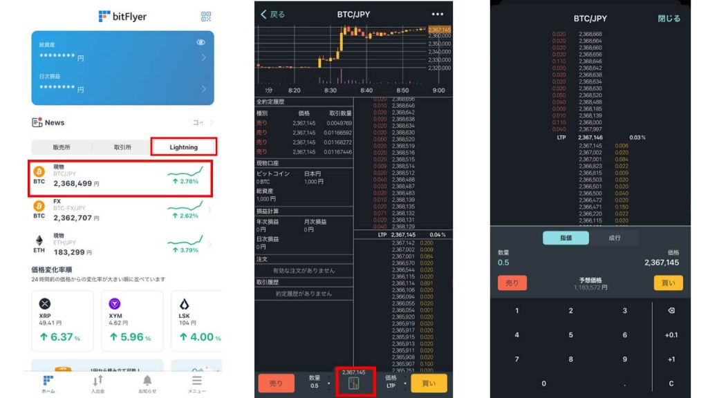 ビットフライヤーライトニング