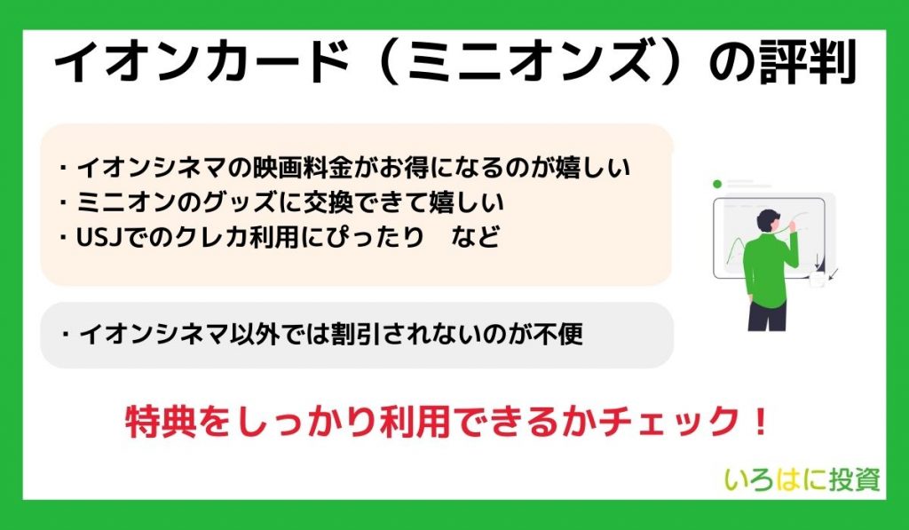 イオンカード(ミニオンズ)の評判・口コミ