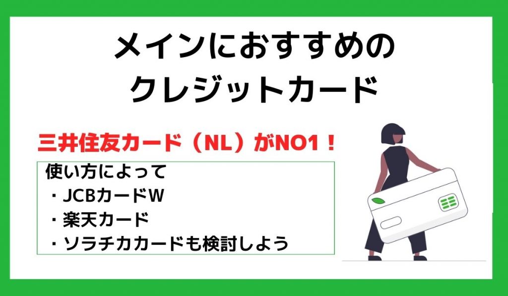 メインにおすすめのクレジットカード