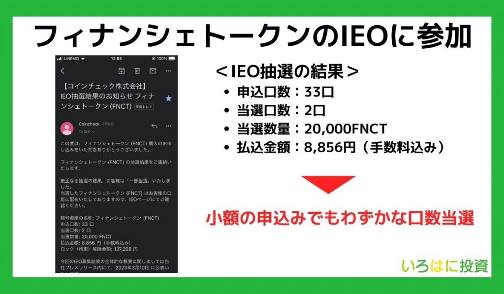 フィナンシェトークンのIEOに参加してみた