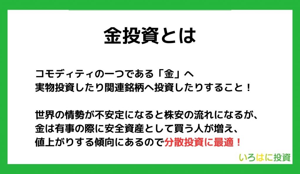 金投資とは?