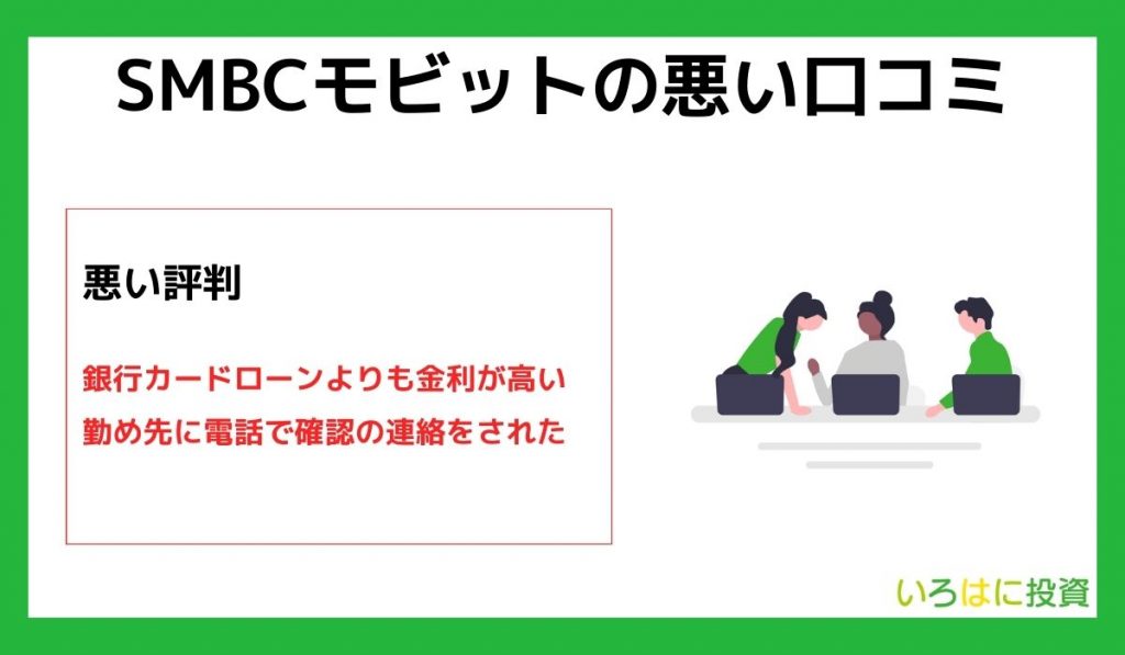 SMBCモビットの悪い口コミ