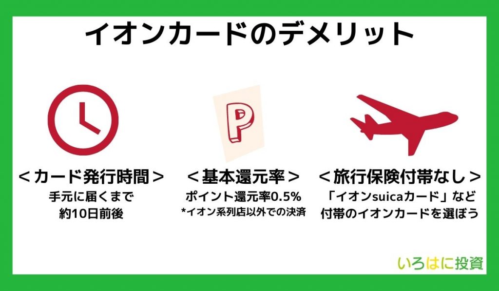 イオンカードのデメリット