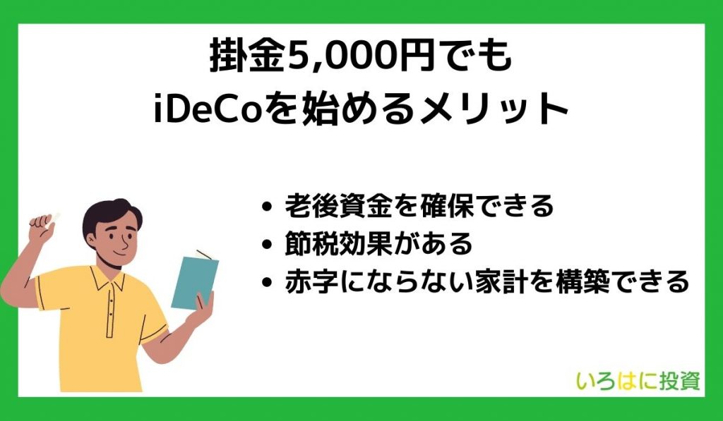 掛金5,000円でもiDeCoを始めるメリット