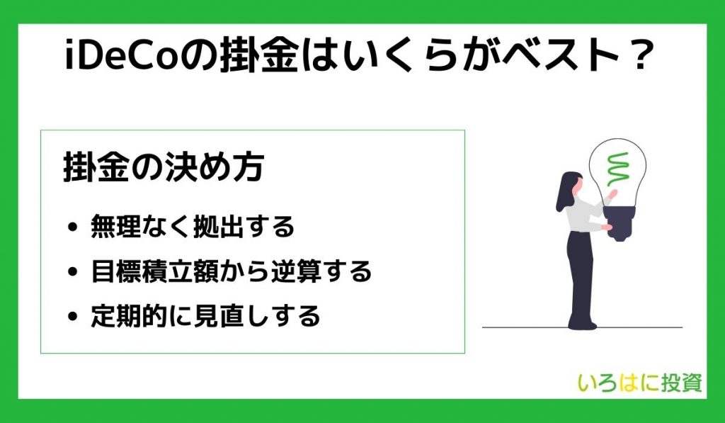 iDeCoの掛金はいくらがベスト？最適な掛金の決め方