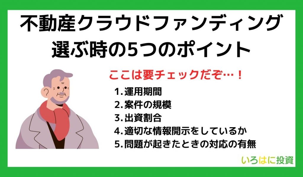 不動産投資型クラウドファンディングを選ぶ時の5つのポイント