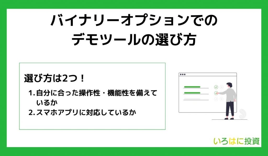 バイナリーオプションでのデモツールの選び方