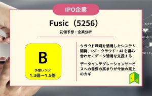 Fusic（5256）【IPO上場企業紹介・初値予想】