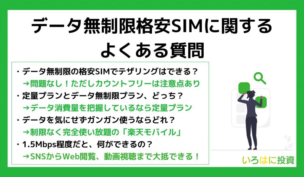 データ無制限格安SIMに関するよくある質問