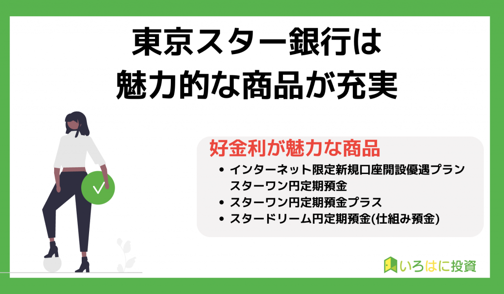 東京スター銀行は魅力的な商品が充実