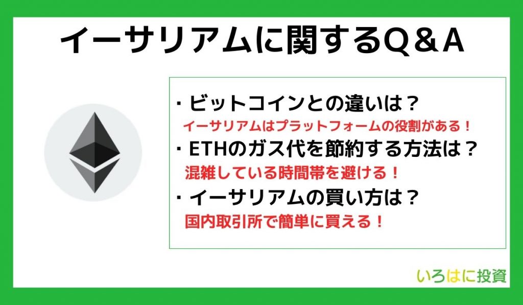 イーサリアム(ETH)に関するQ&A