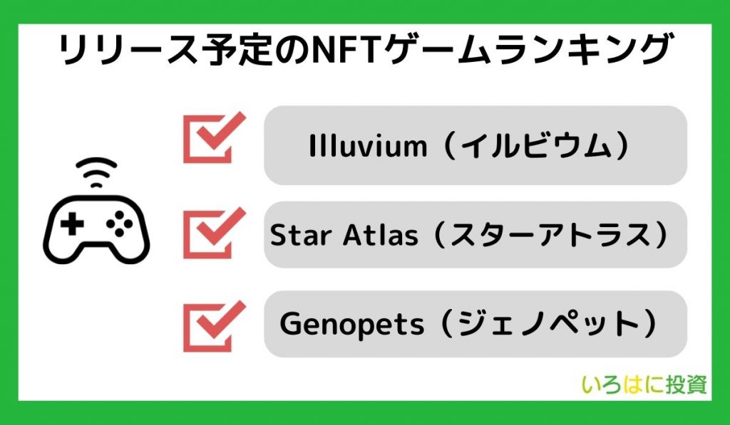 リリース予定のNFTゲームランキング5選