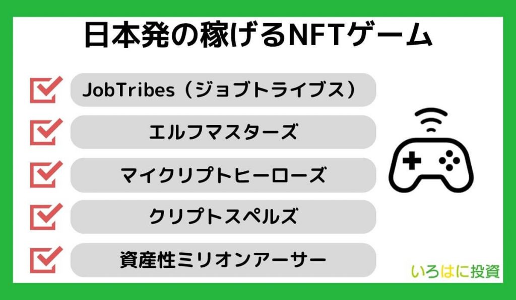 日本発の稼げるNFTゲーム7選