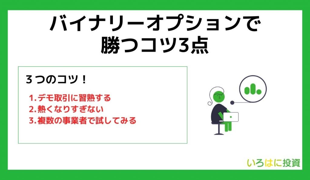 バイナリーオプションで勝つコツ３点