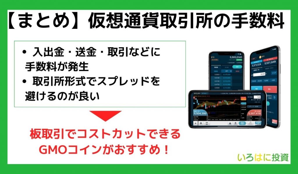 【まとめ】仮想通貨取引所の手数料比較
