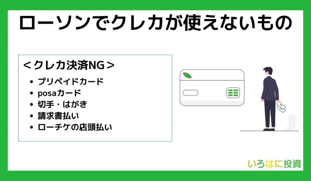 ローソンでクレカが使えないもの