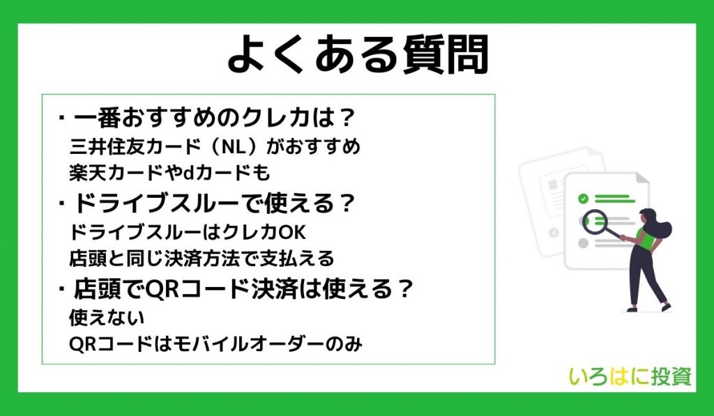【よくある質問】マクドナルドでお得なクレカ