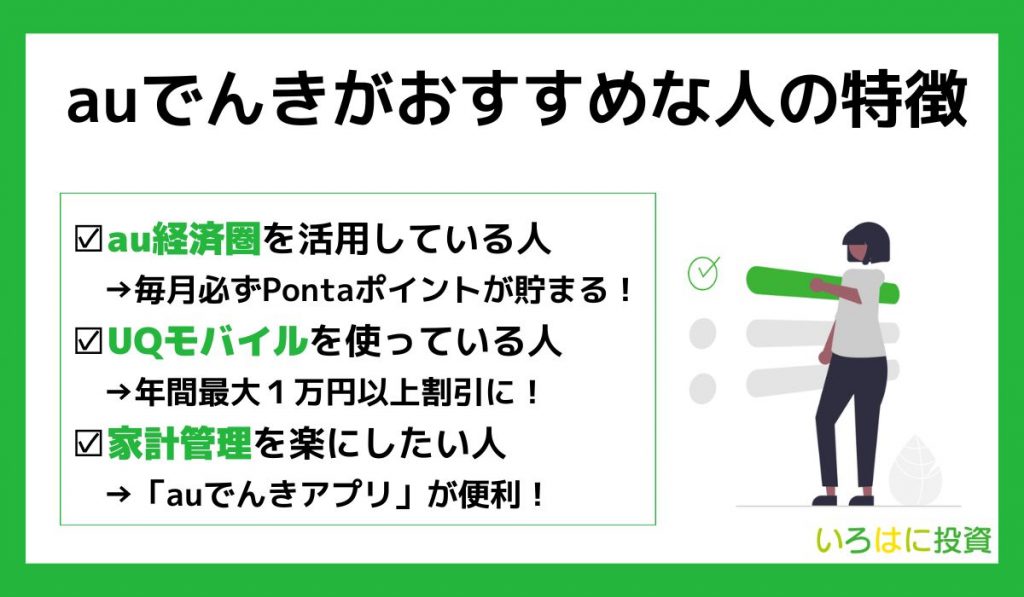 auでんきがおすすめな人の特徴